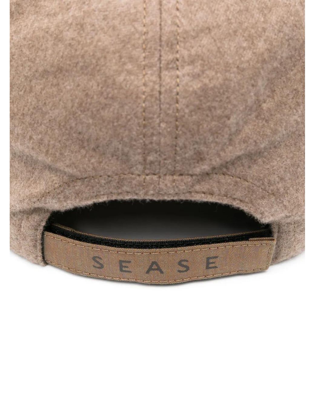 Sease Natural Textured Cashmere Baseball Cap for men