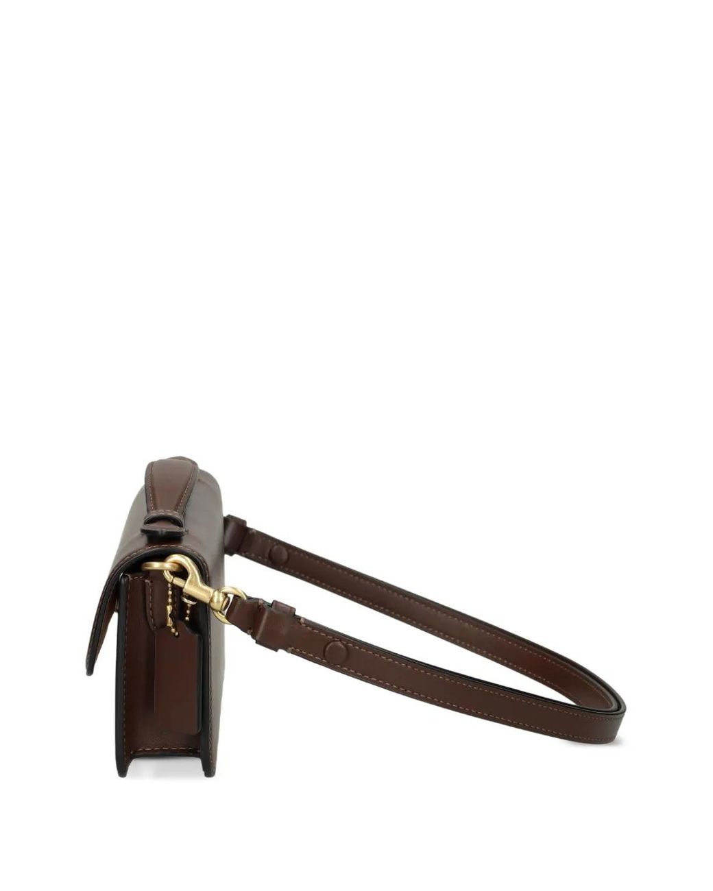 Bolso satchel Elora de piel con asa COACH de color Brown