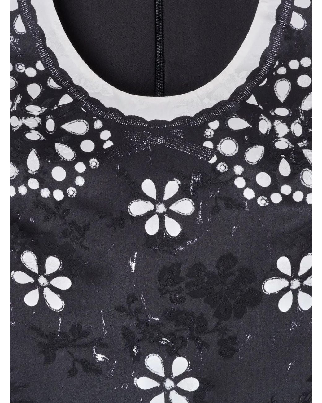 Marc Jacobs Black Trompe L'Oeil Eyelet Dress
