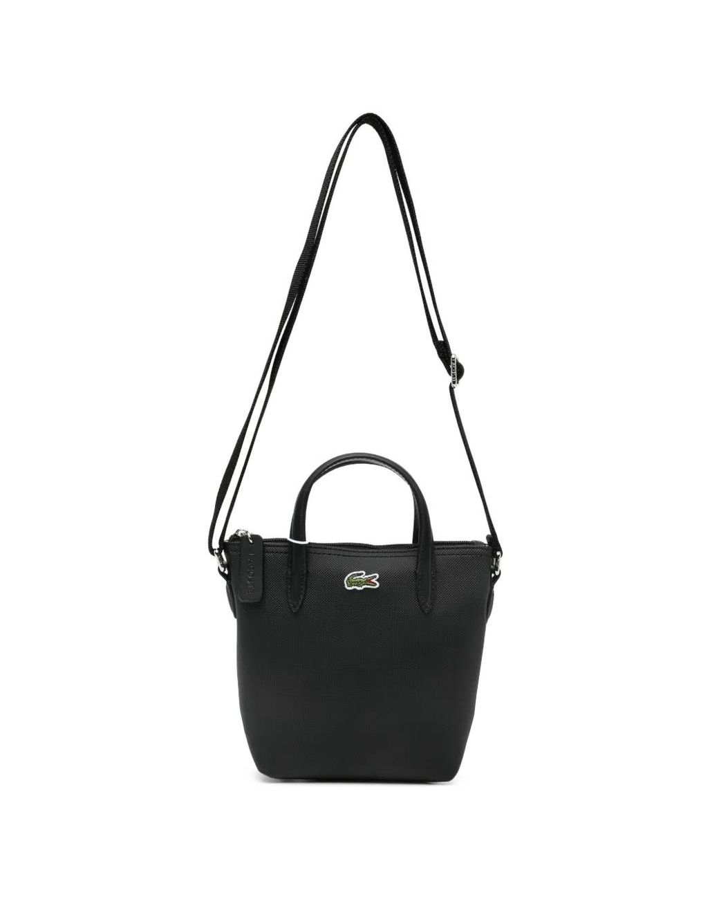Lacoste Black Zipped Mini Tote Bag