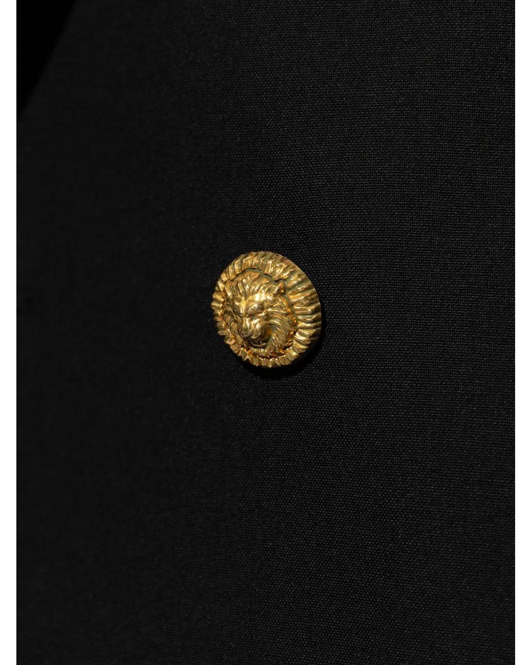 Balmain Black Lion-Button Double-Breasted Jacket for men