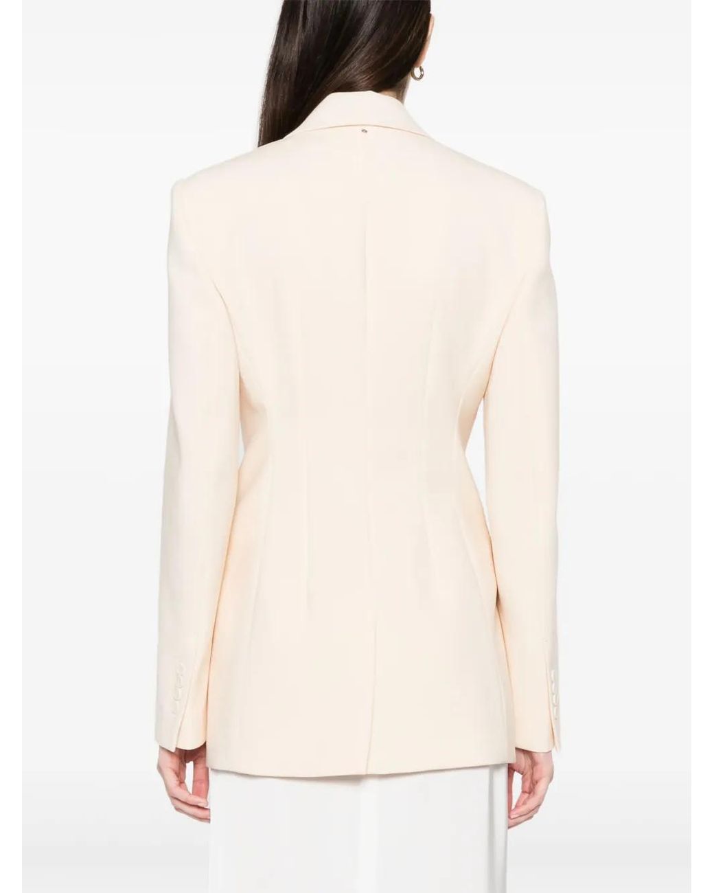 Sportmax Natural Single-Breasted Blazer