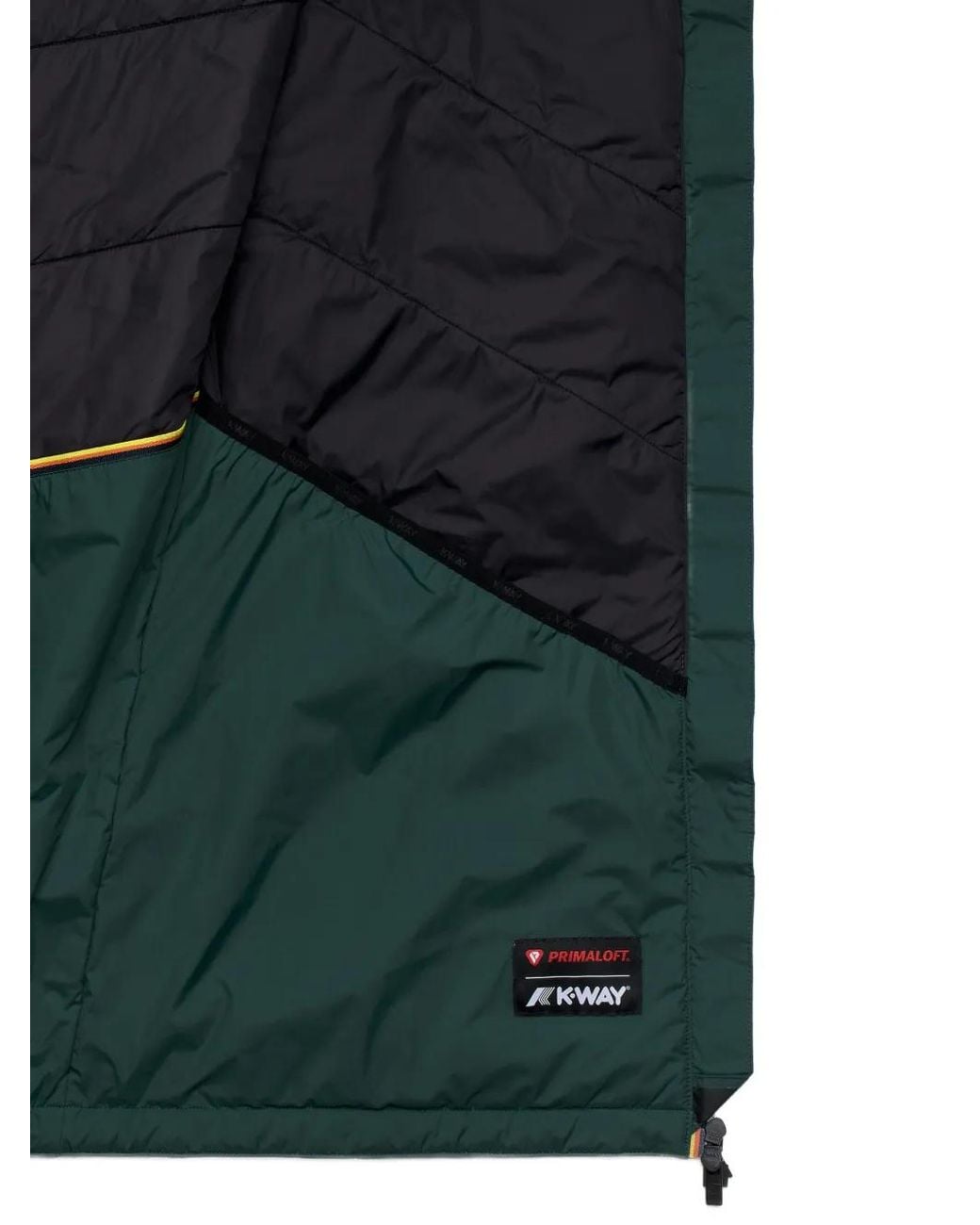 K-Way Green Le Vrau 4.0 Delia Drawstring-Waist Hooded Coat