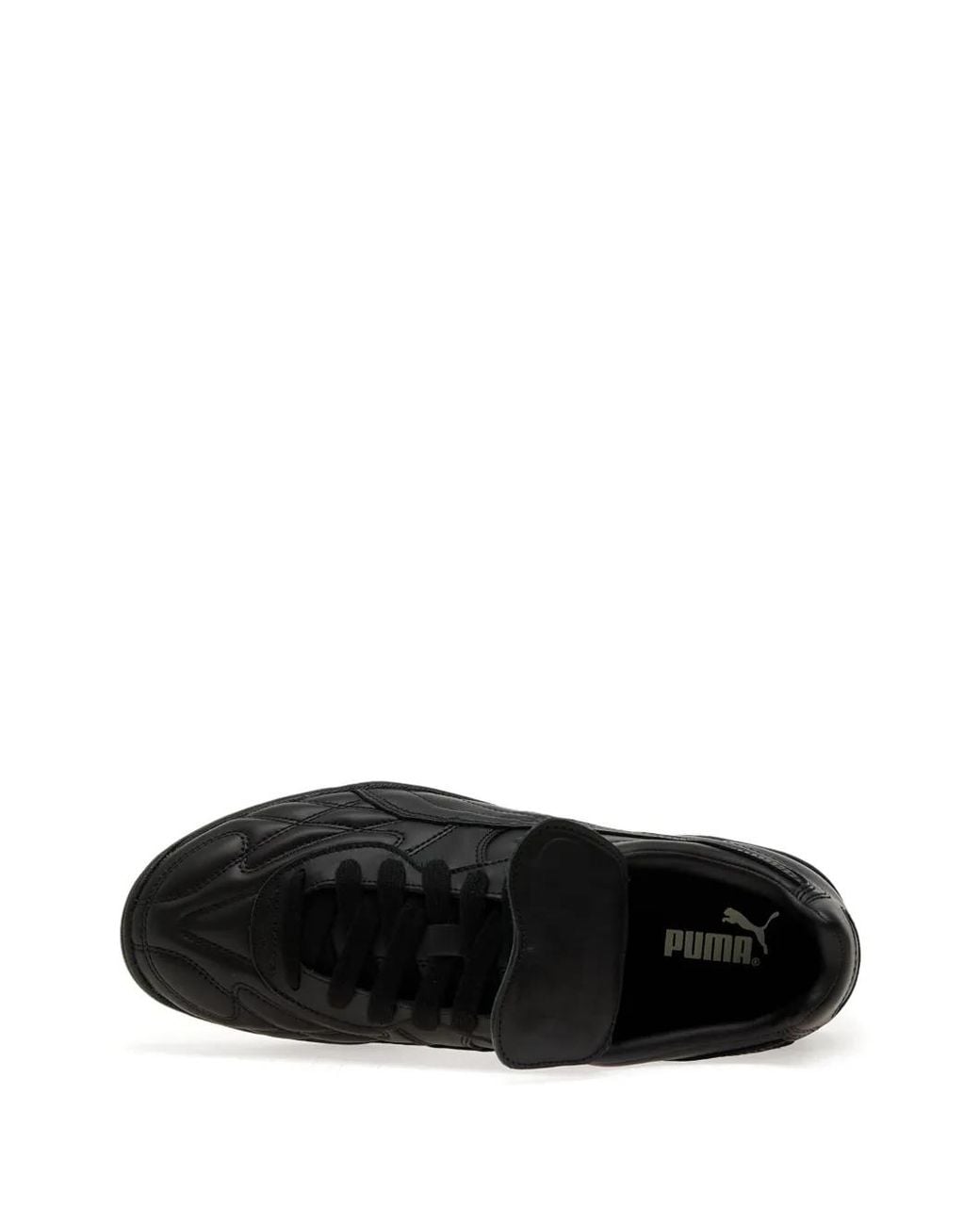 PUMA Black Quilted Strap Trainers