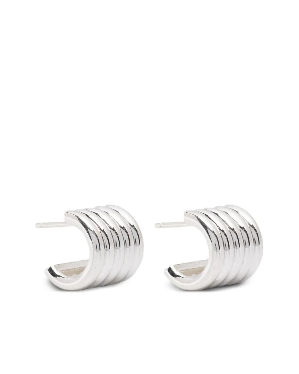 DEHANCHE White Hollyhock Earrings Small