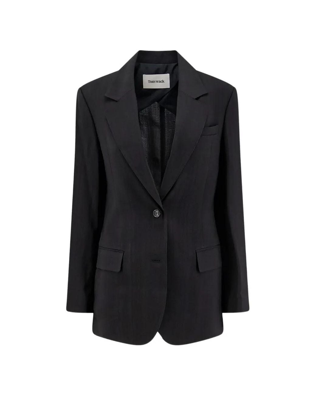 TONYWACK Black Airy Pinstripe Blazer