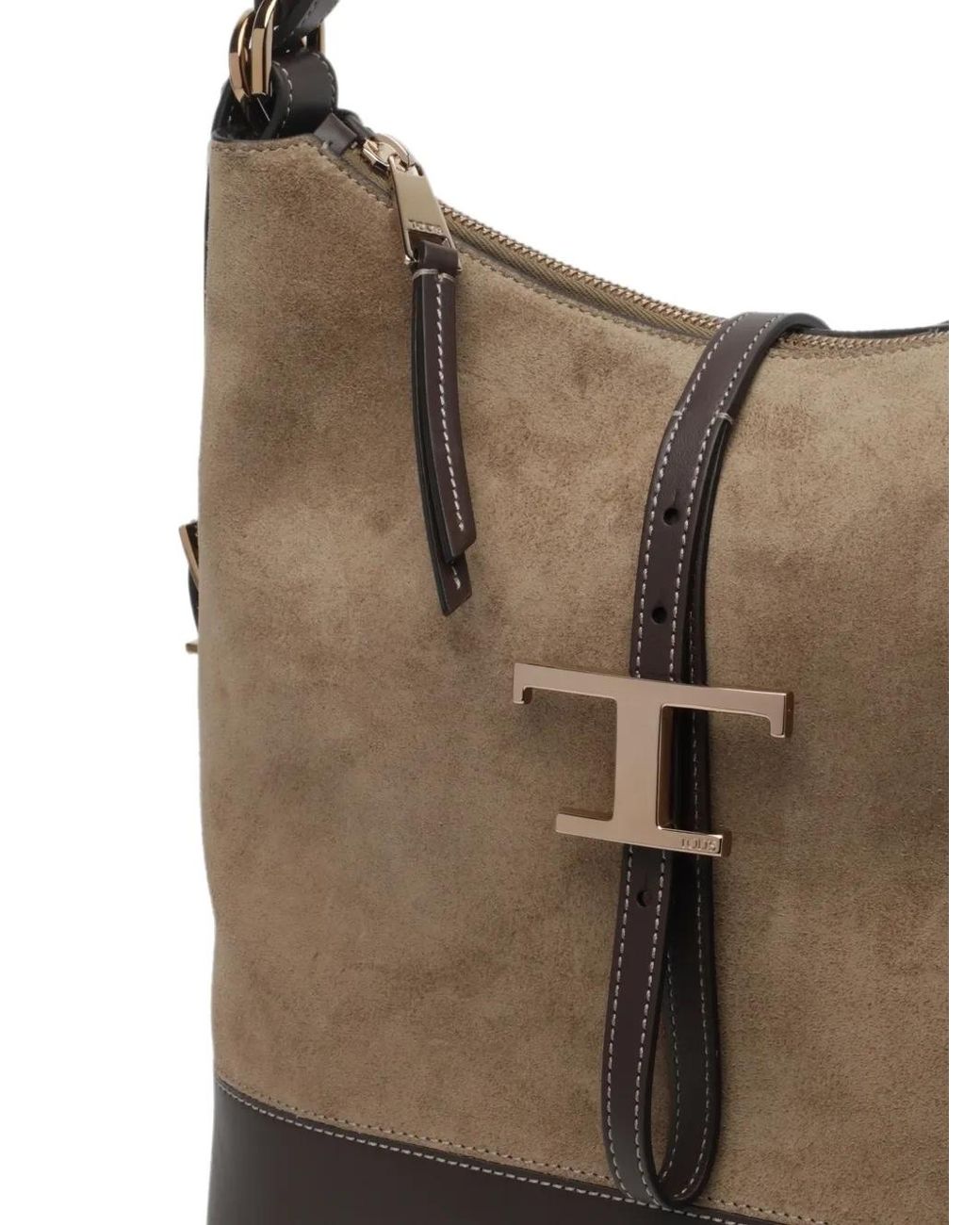 Tod's Brown Sac À Dos T-Timeless En Cuir