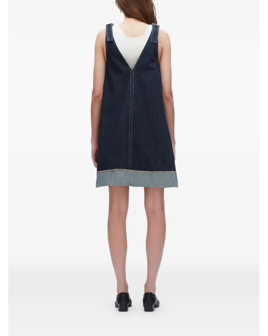 3.1 Phillip Lim Blue Tie-Strap Denim Dress