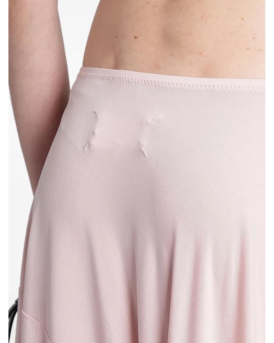 Maison Margiela Pink Draped Asymmetric Skirt