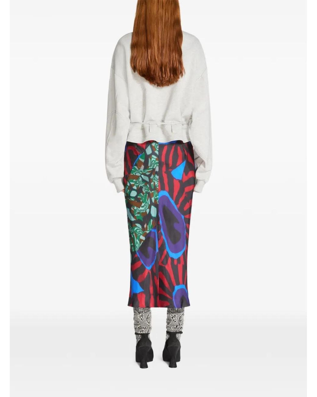 Dries Van Noten White Cropped Sweatshirt