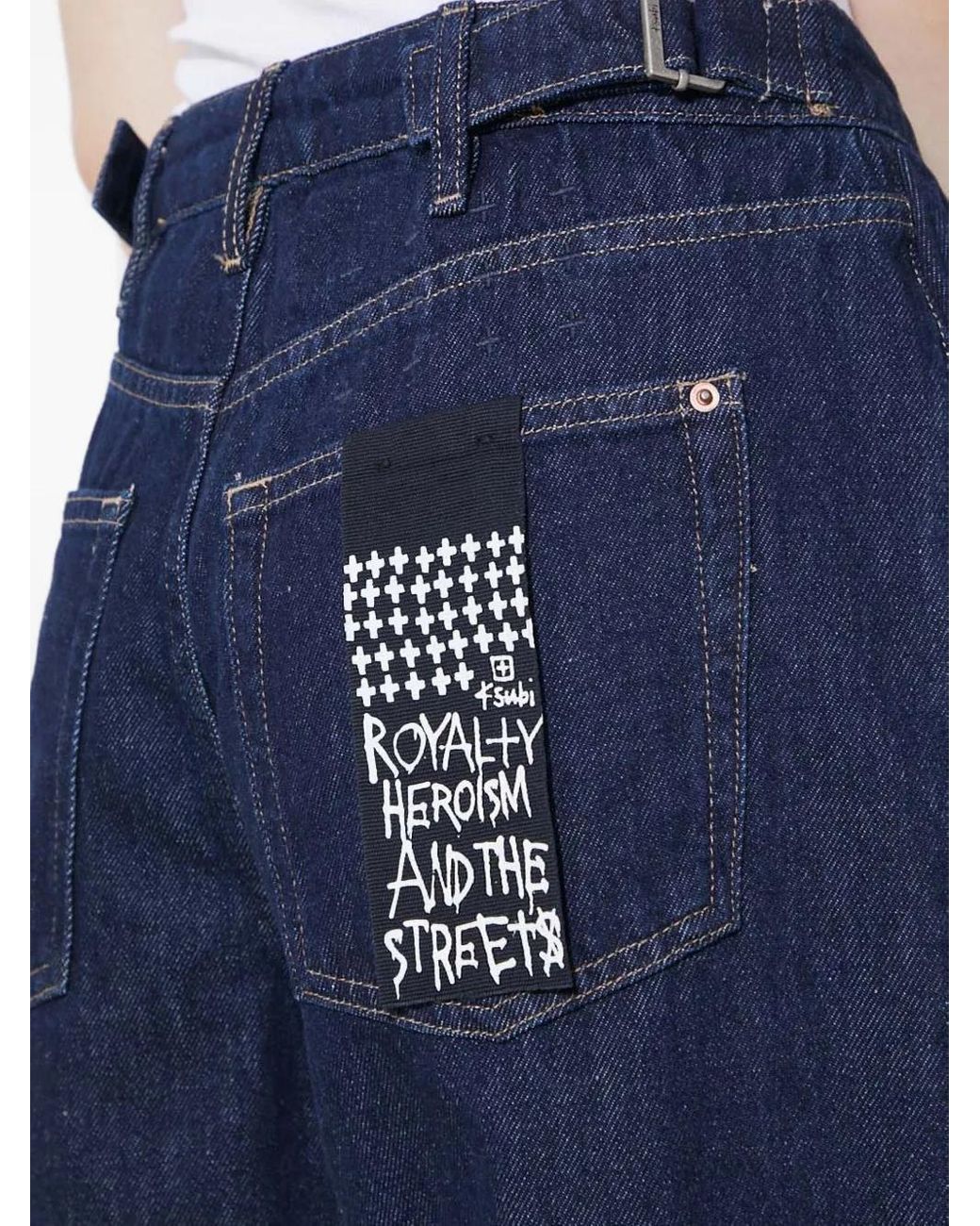 Ksubi Blue Low Rider Legacy Patch Jeans
