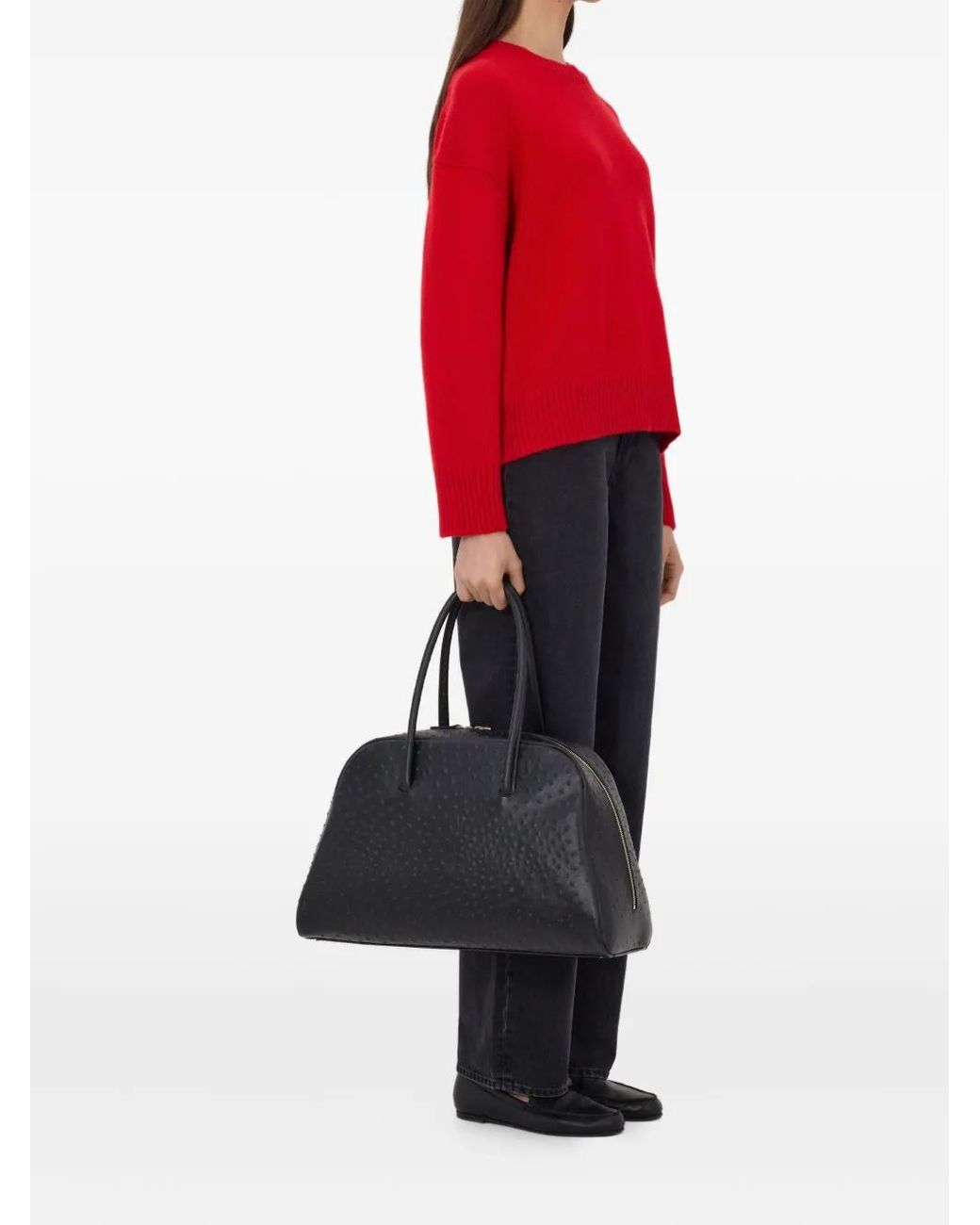 Loulou de Saison Red Pia Drop-Shoulder Sweater