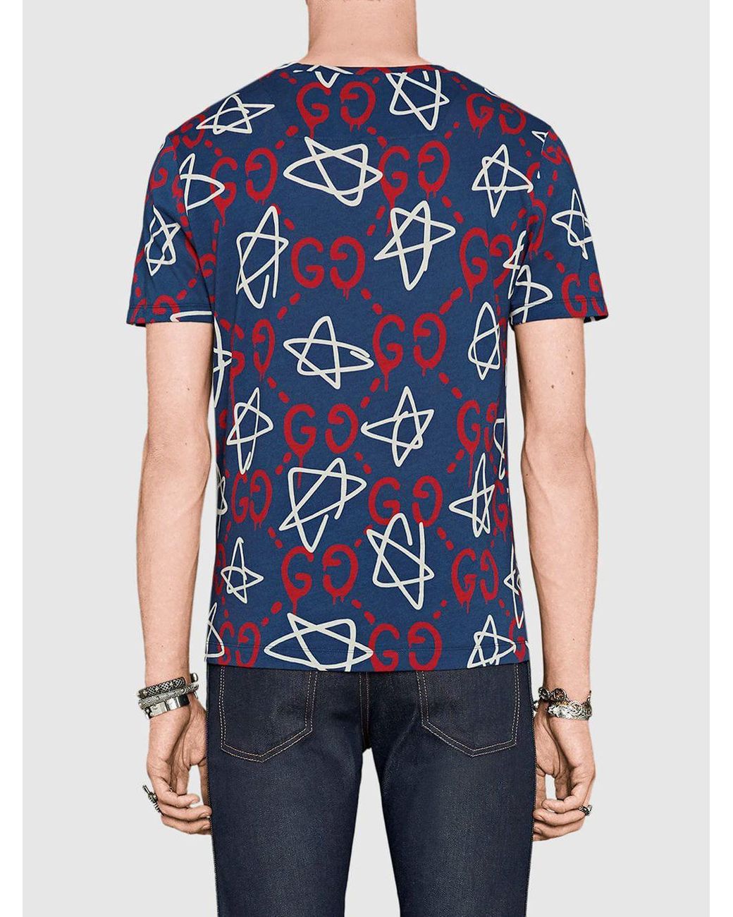 GUCCI ゴースト Tシャツ gucci-Blue-Ghost-T-shirt.jpeg