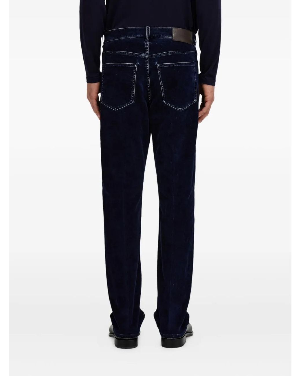 Pantalon À Patch Logo Ferragamo pour homme en coloris Blue