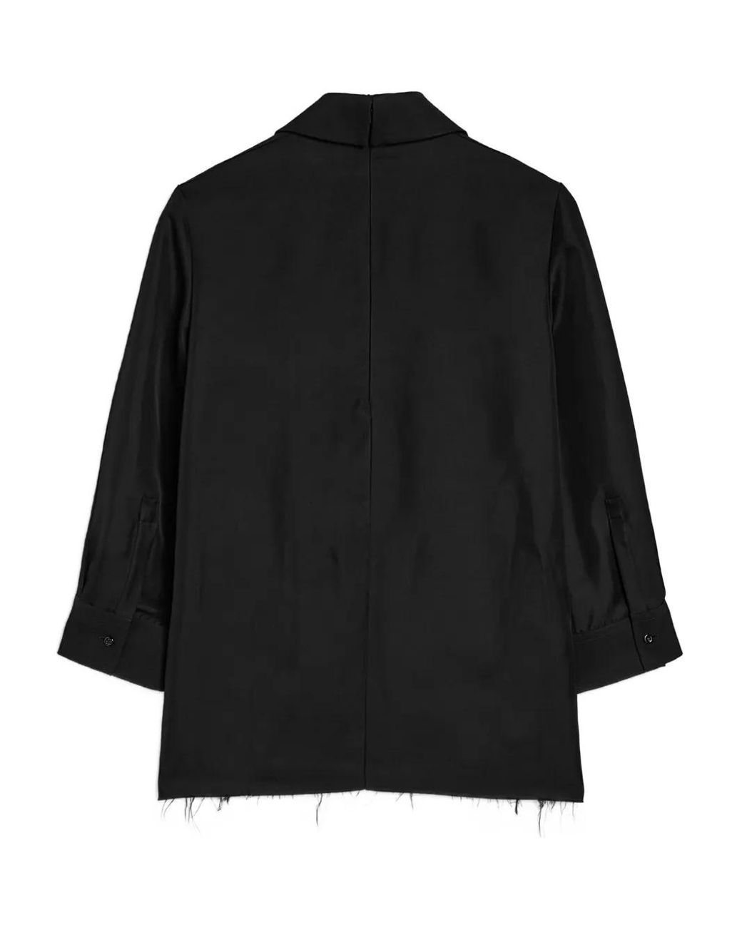 Jil Sander Black Wool Blouse
