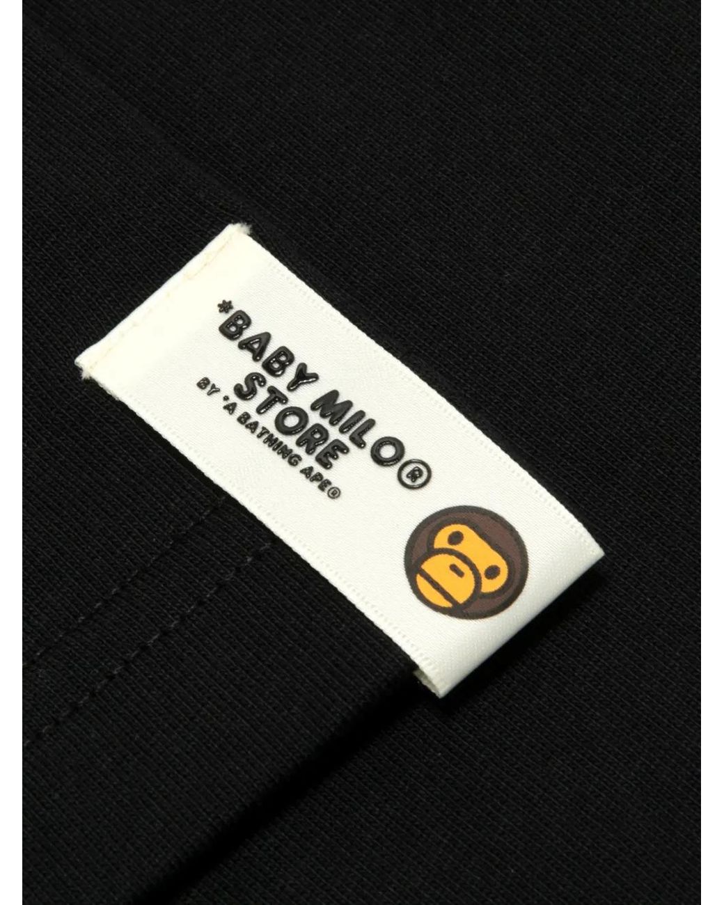 *BABY MILO® STORE BY *A BATHING APE® Black Graphic-Print T-Shirt