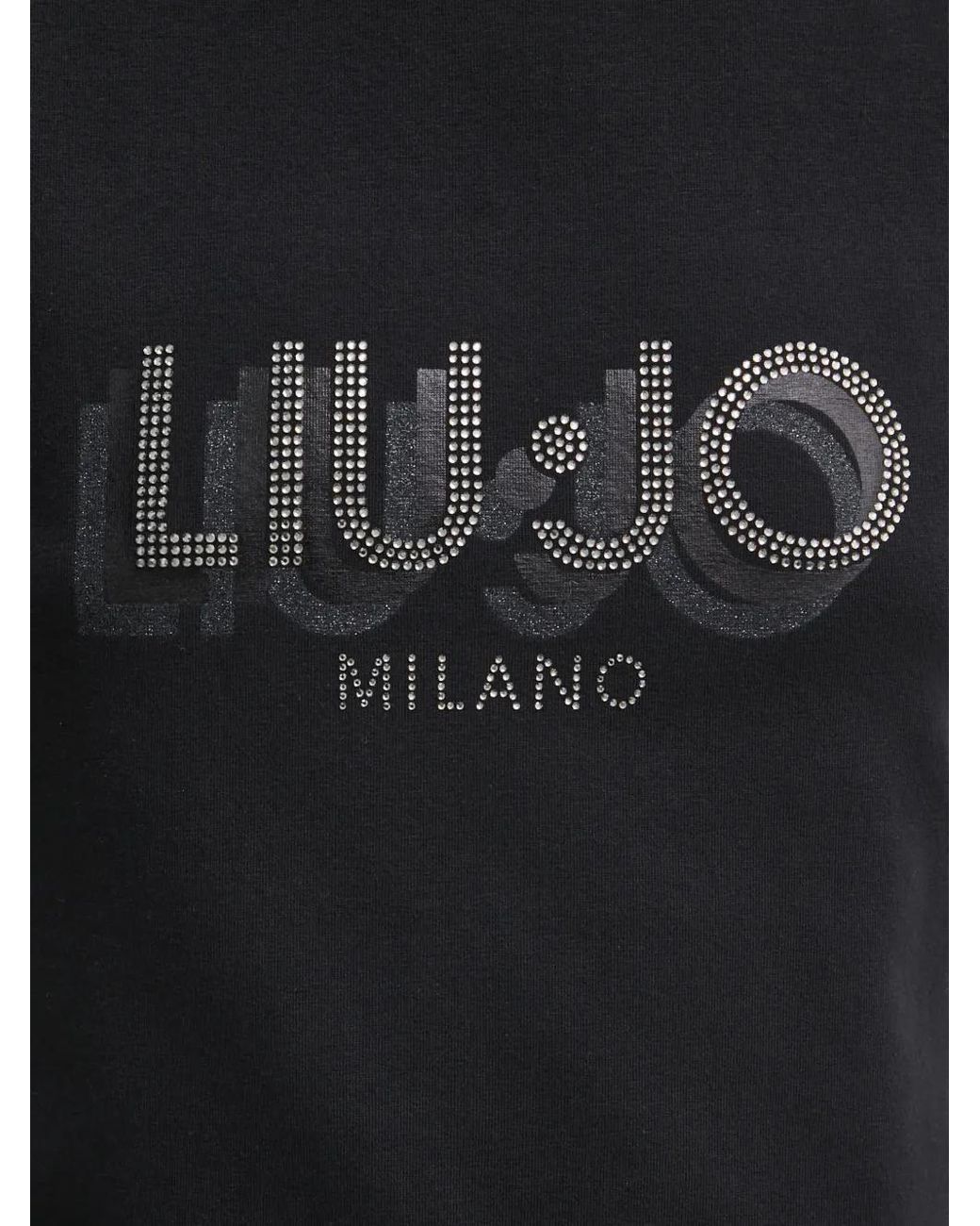 Liu Jo Black Logo-Print T-Shirt