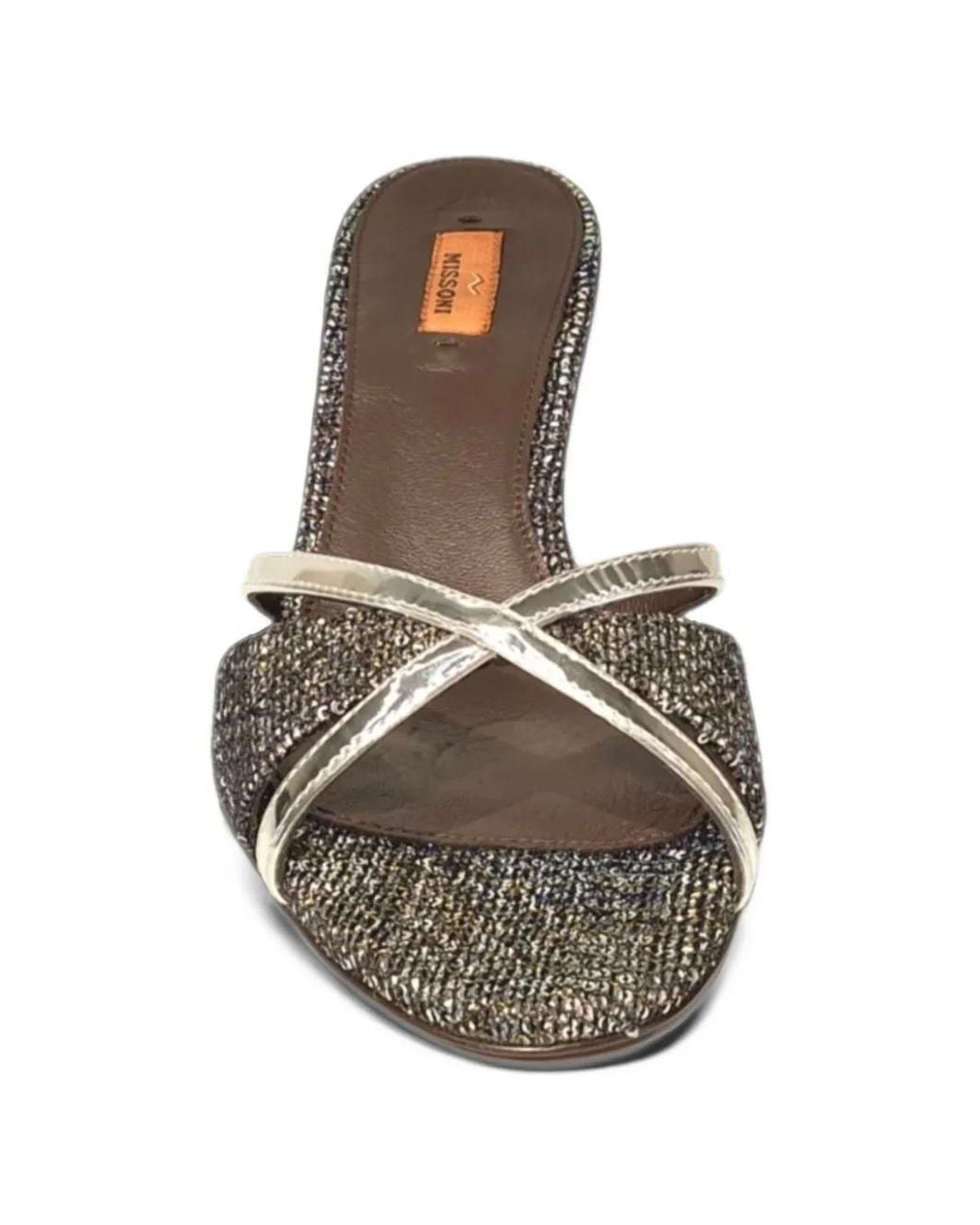 Missoni Metallic Sequin-Embellished Crossover Sandals