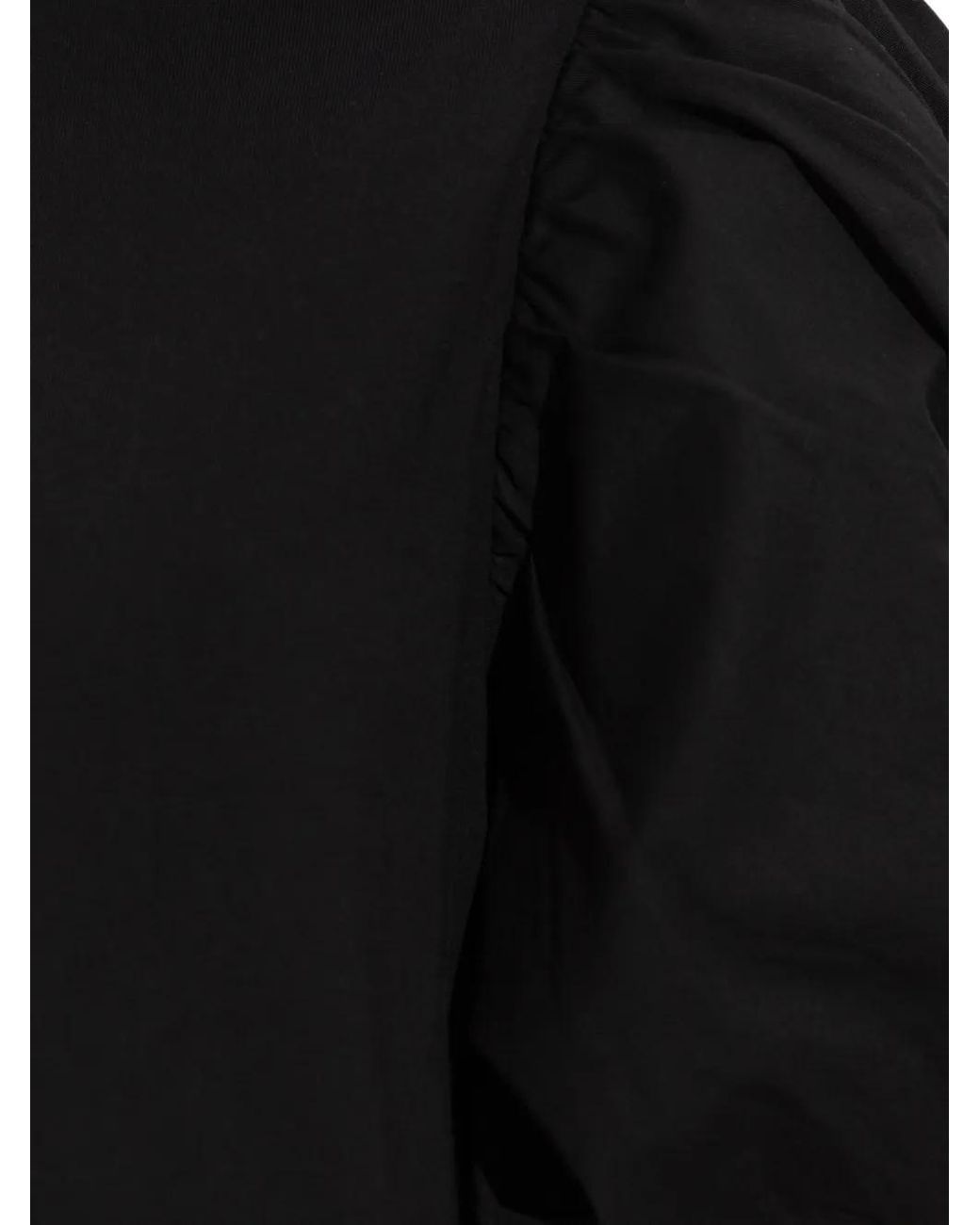AllSaints Black Puff-Sleeve Top
