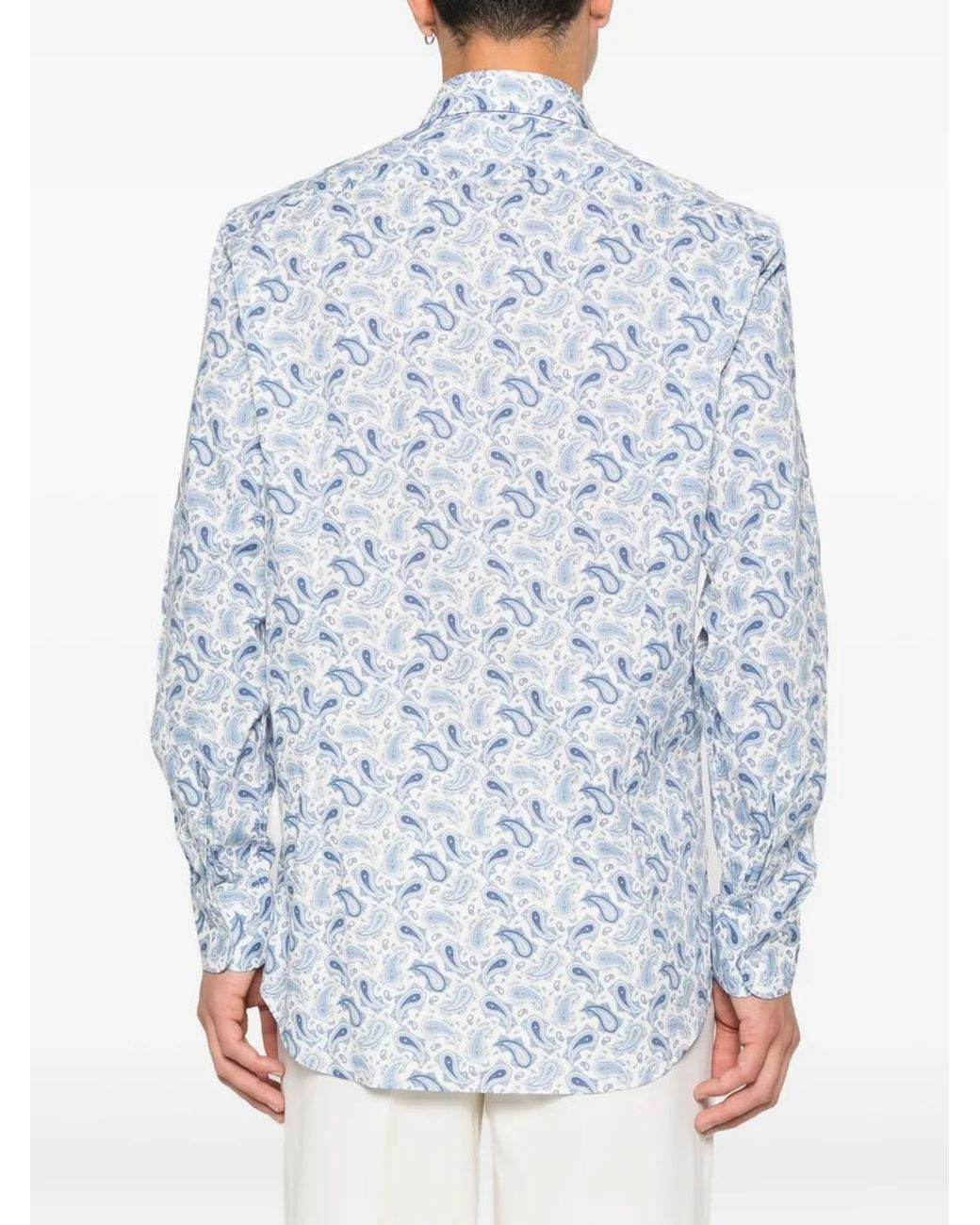 Etro Blue Paisley Shirt for men