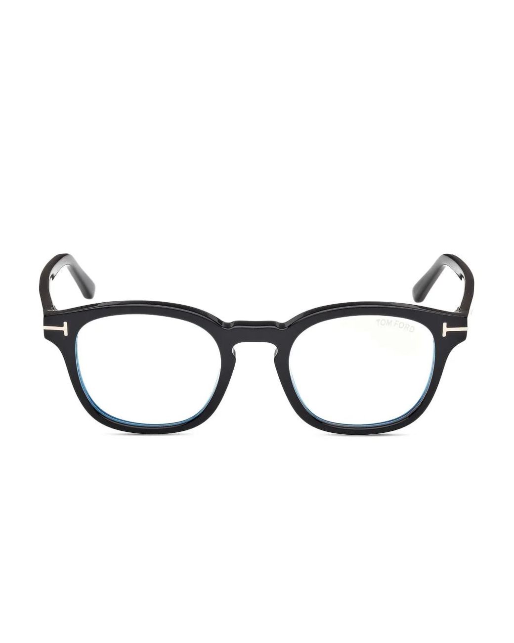 Tom Ford Brown Clip-On Round-Frame Glasses