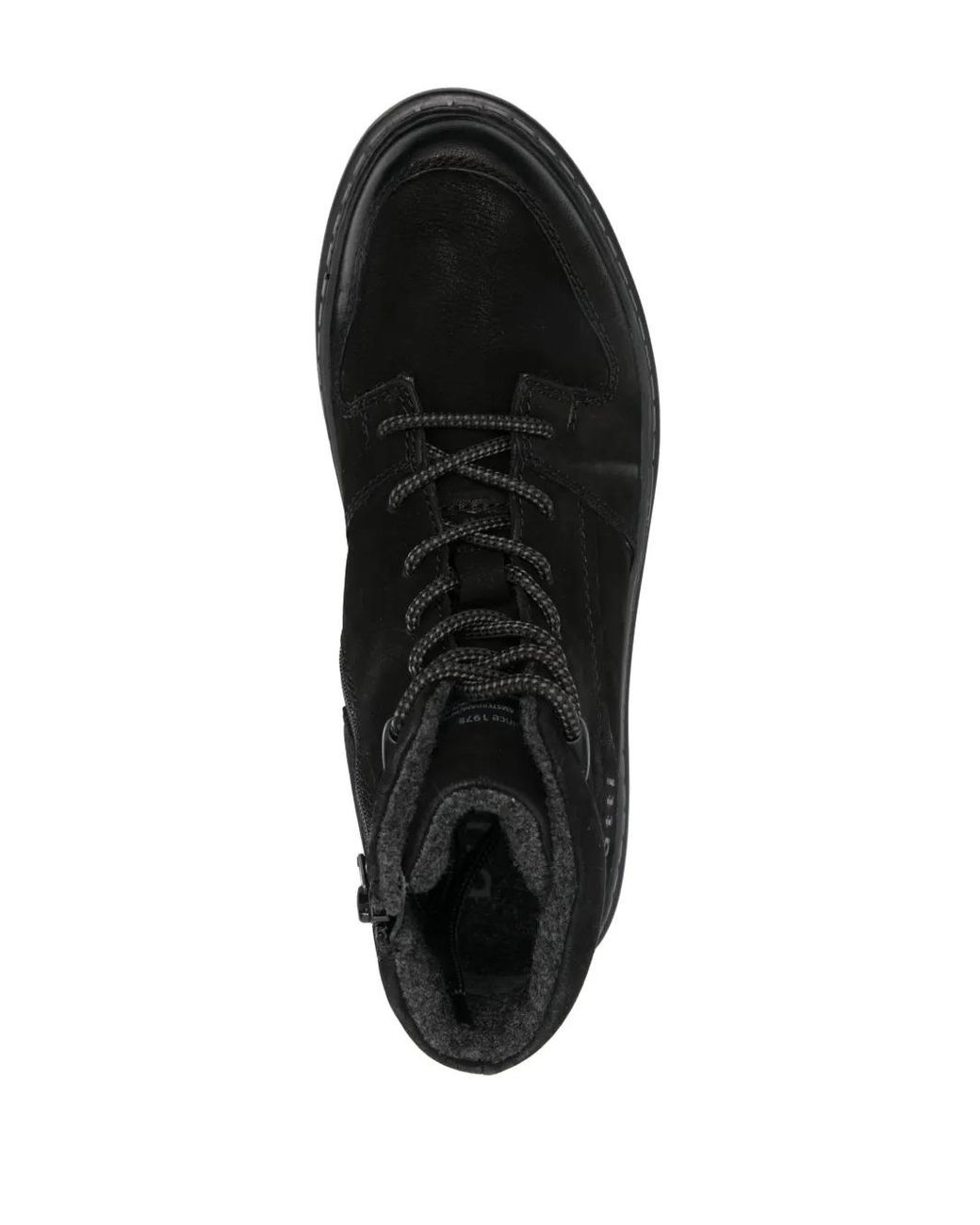 Bugatti Black Nubuck Panelled Lace-Up Ankle Boots for men