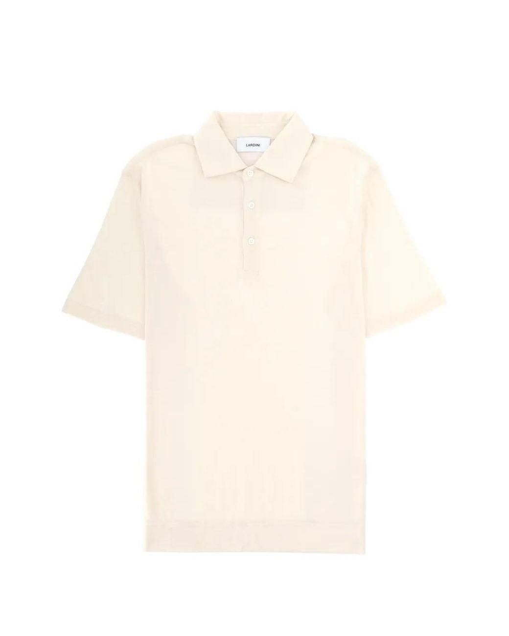 Lardini White Buttoned Polo Shirt for men