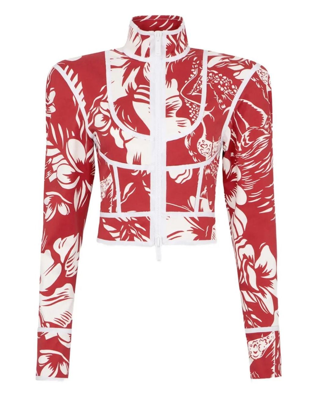DSquared² Red Veste Zippée À Fleurs