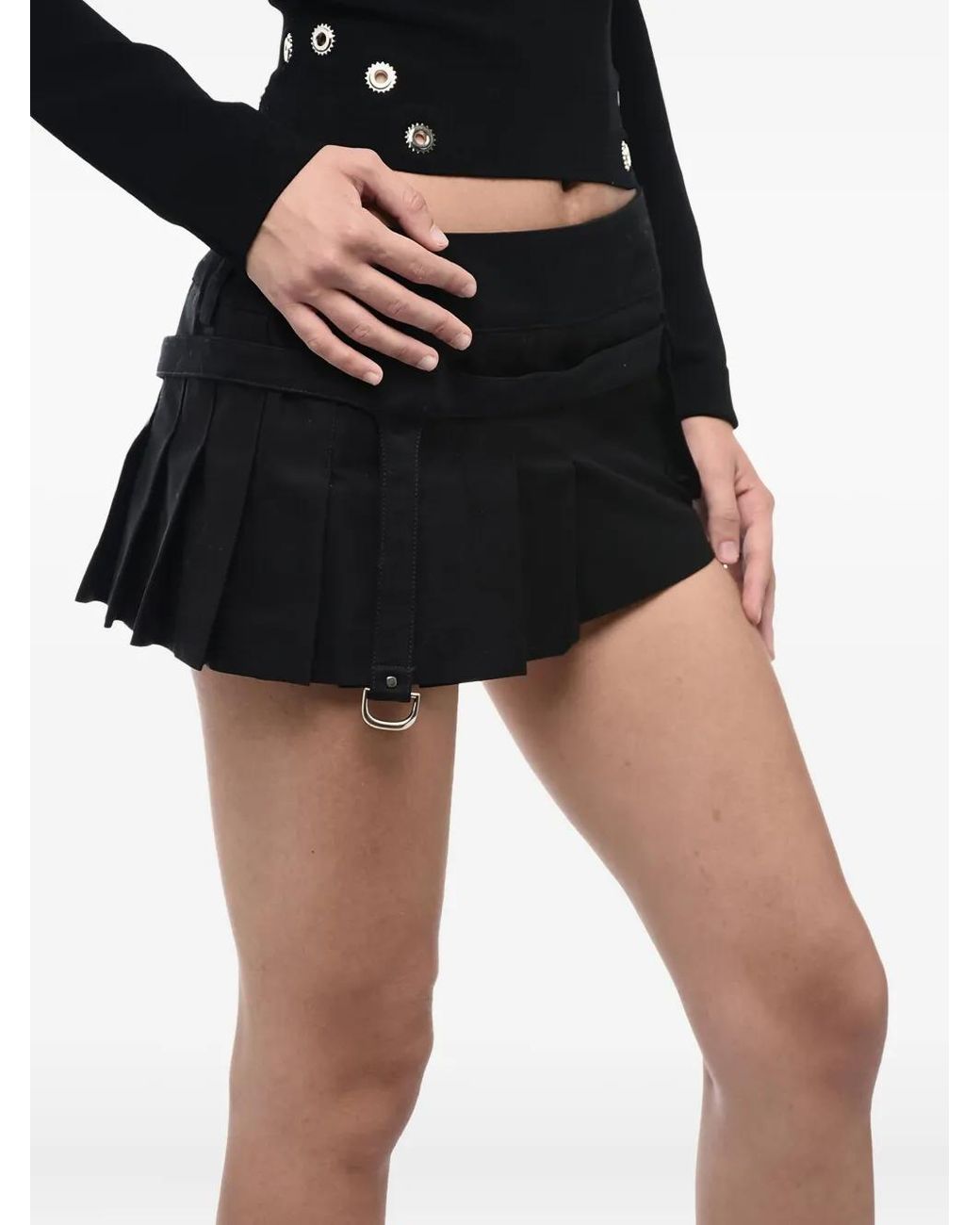 Off-White c/o Virgil Abloh Black Pleated Mini Skirt