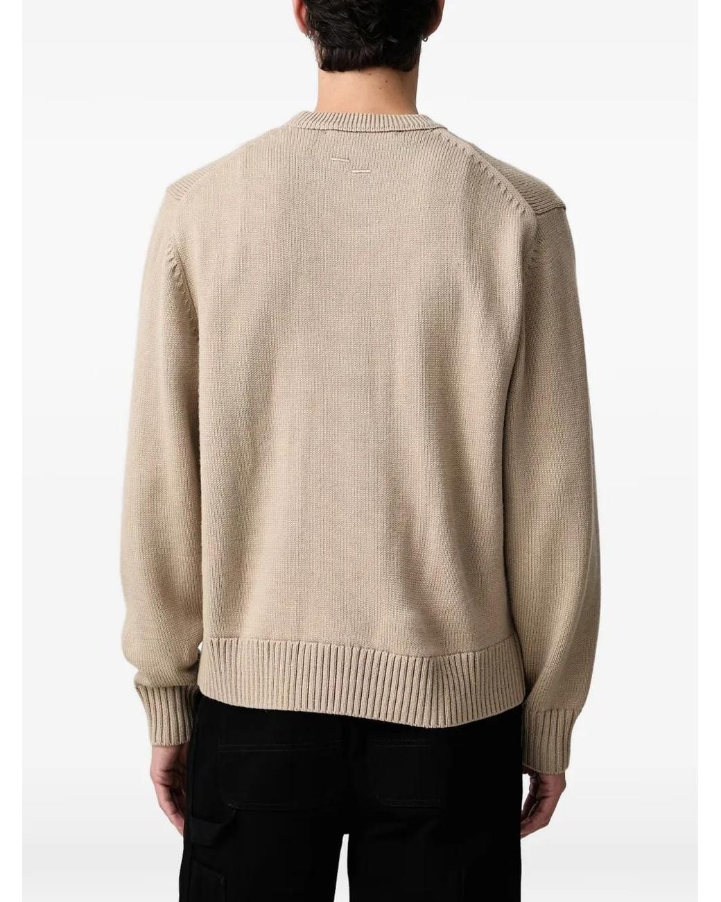 Filling Pieces Natural Logo-Embroidered Sweater for men