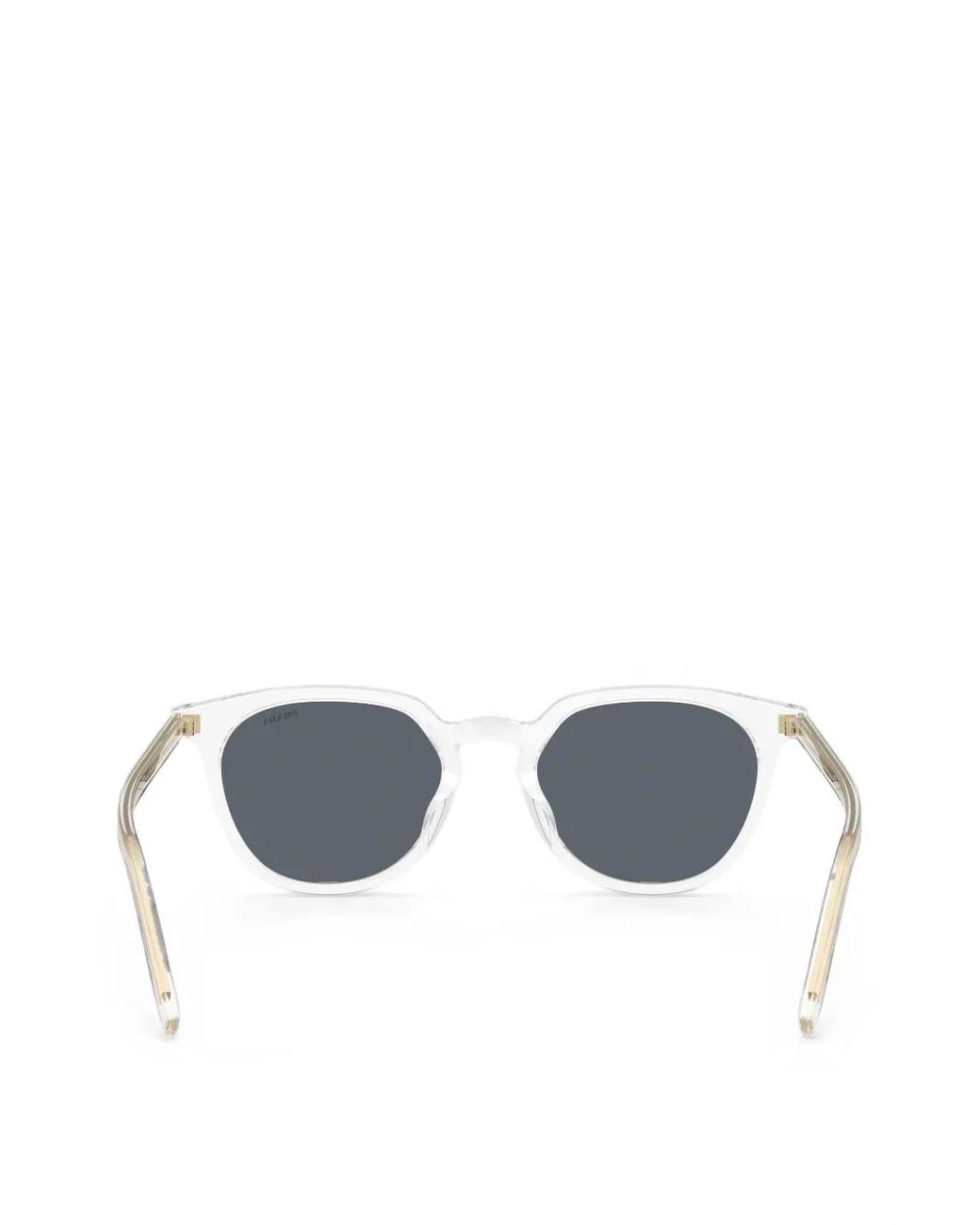 Prada Gray Transparent Phantos-Frame Sunglasses for men