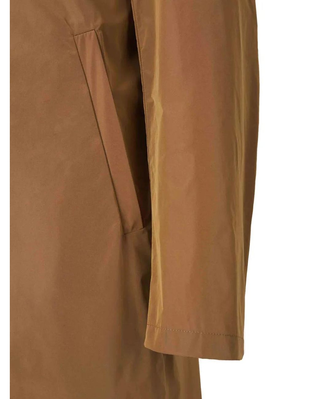 Herno Brown Geknöpfte Jacke Aus Gabardine
