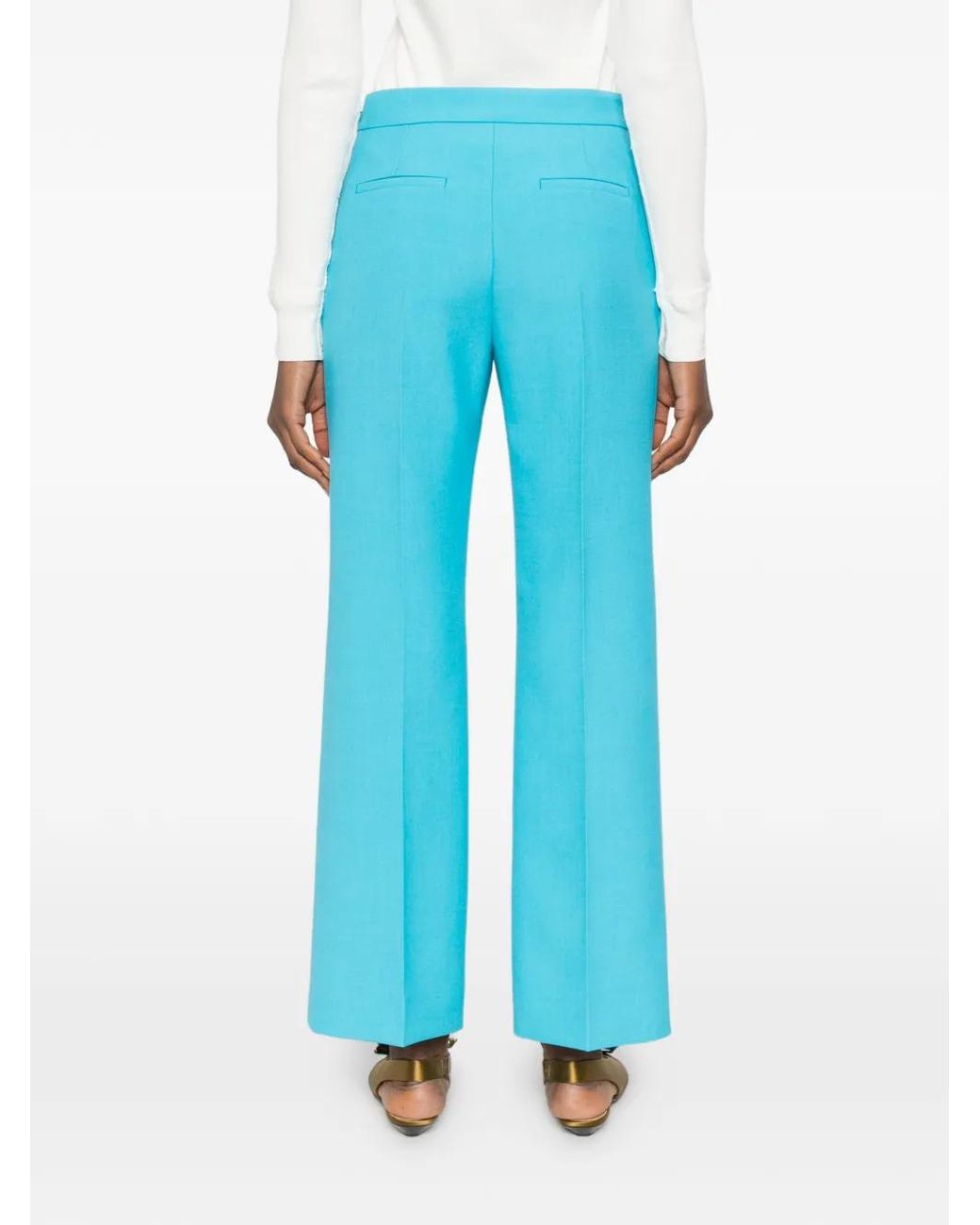 Chloé Blue Straight-Leg Trousers
