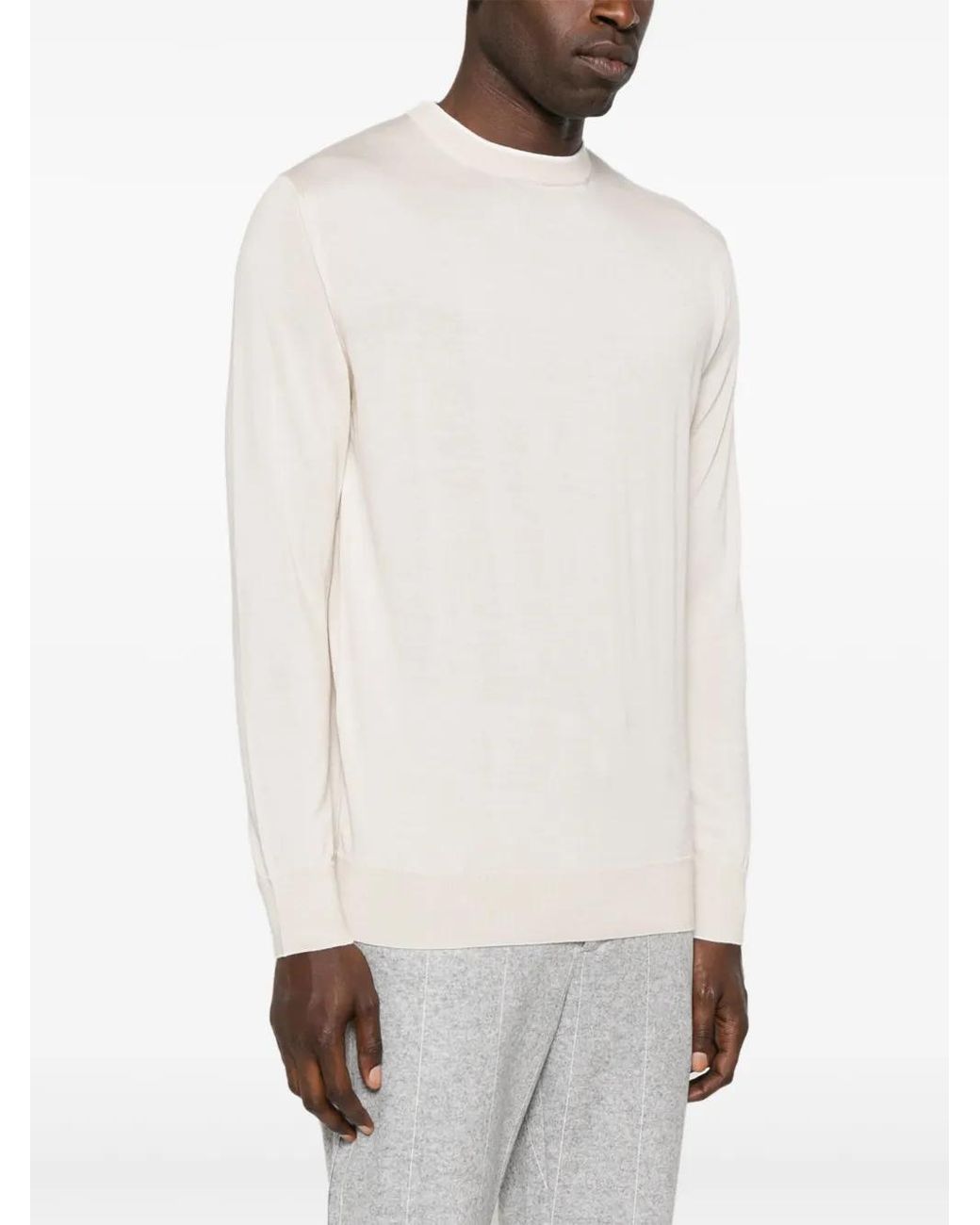 Eleventy White Knitted Jumper for men