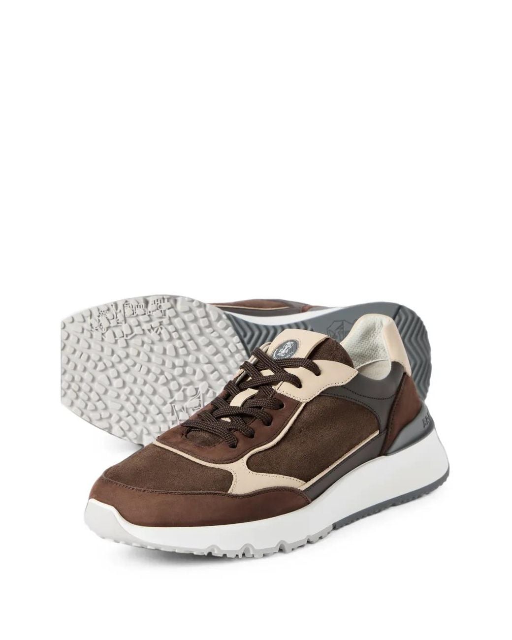 Brunello Cucinelli Brown Lace-Up Sneakers for men