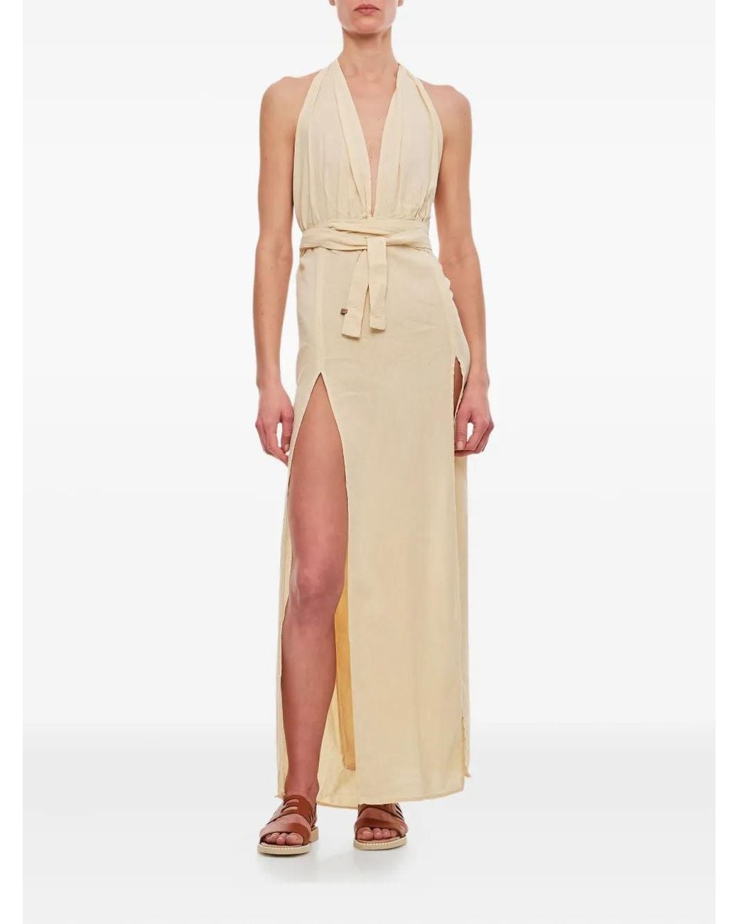 Caravana Natural Hera V-Neck Maxi Dress