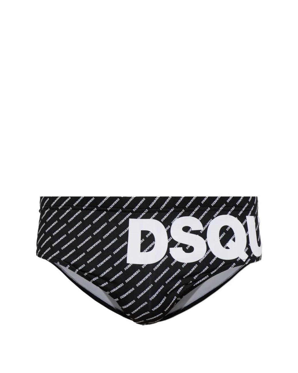 DSquared² White Logo-Print Swim Trunks for men