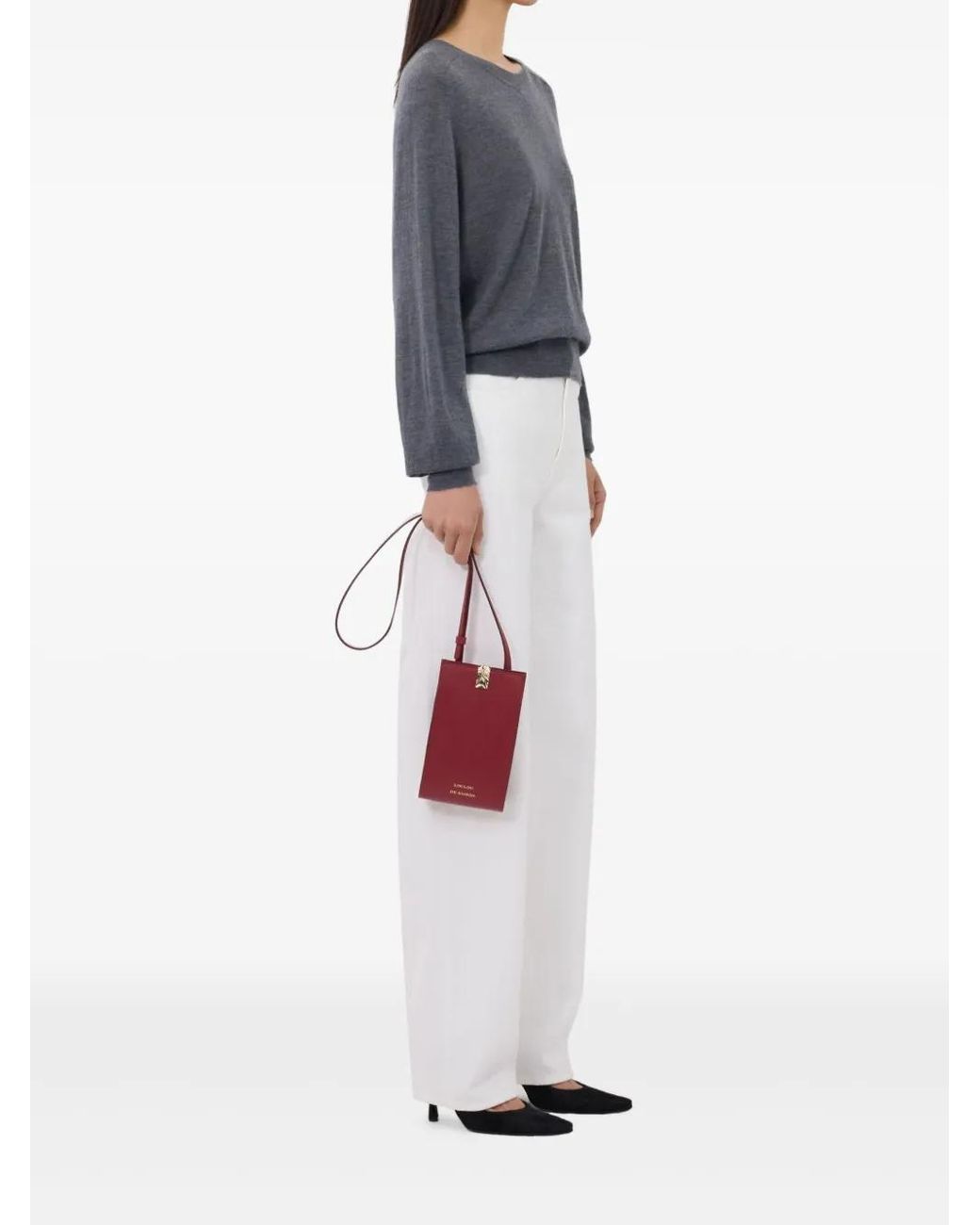 Loulou de Saison Gray Angus Crew-Neck Cashmere Sweater