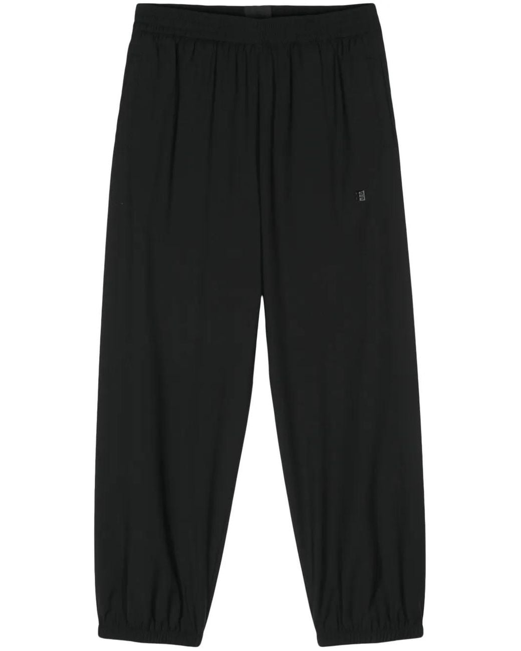 Givenchy Black 4G-Detail Wool Track Pants for men