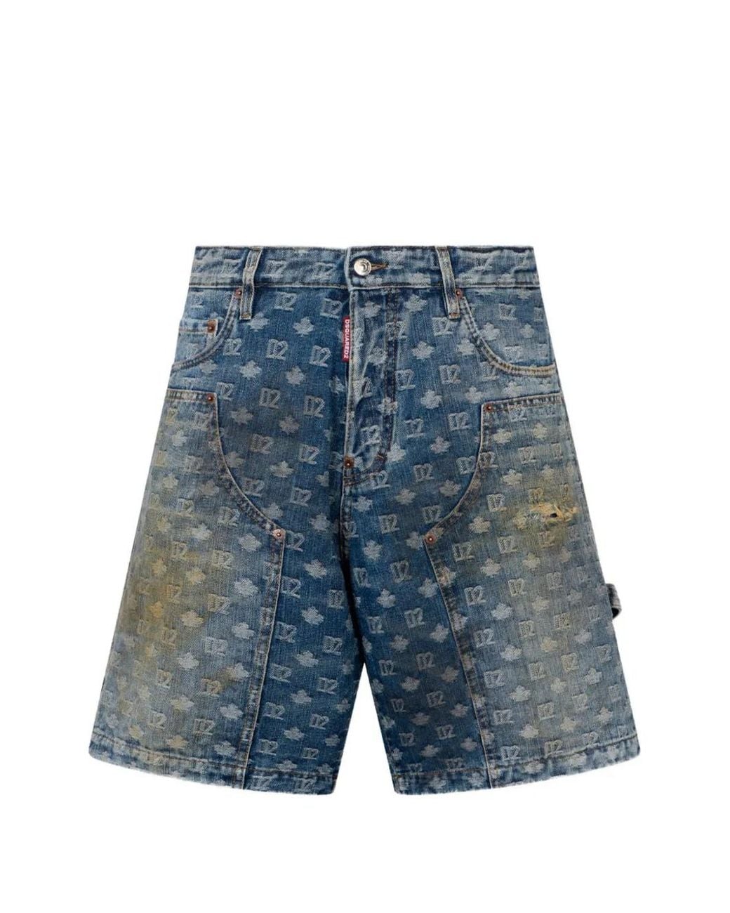 Shorts D2 Con Monogramma di DSquared² in Blue da Uomo