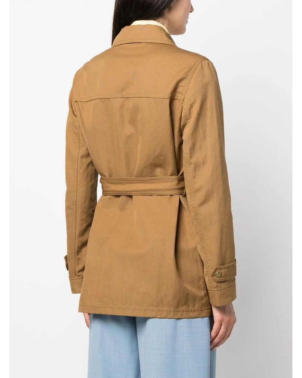 Fay Natural Belted Fitted Jacket