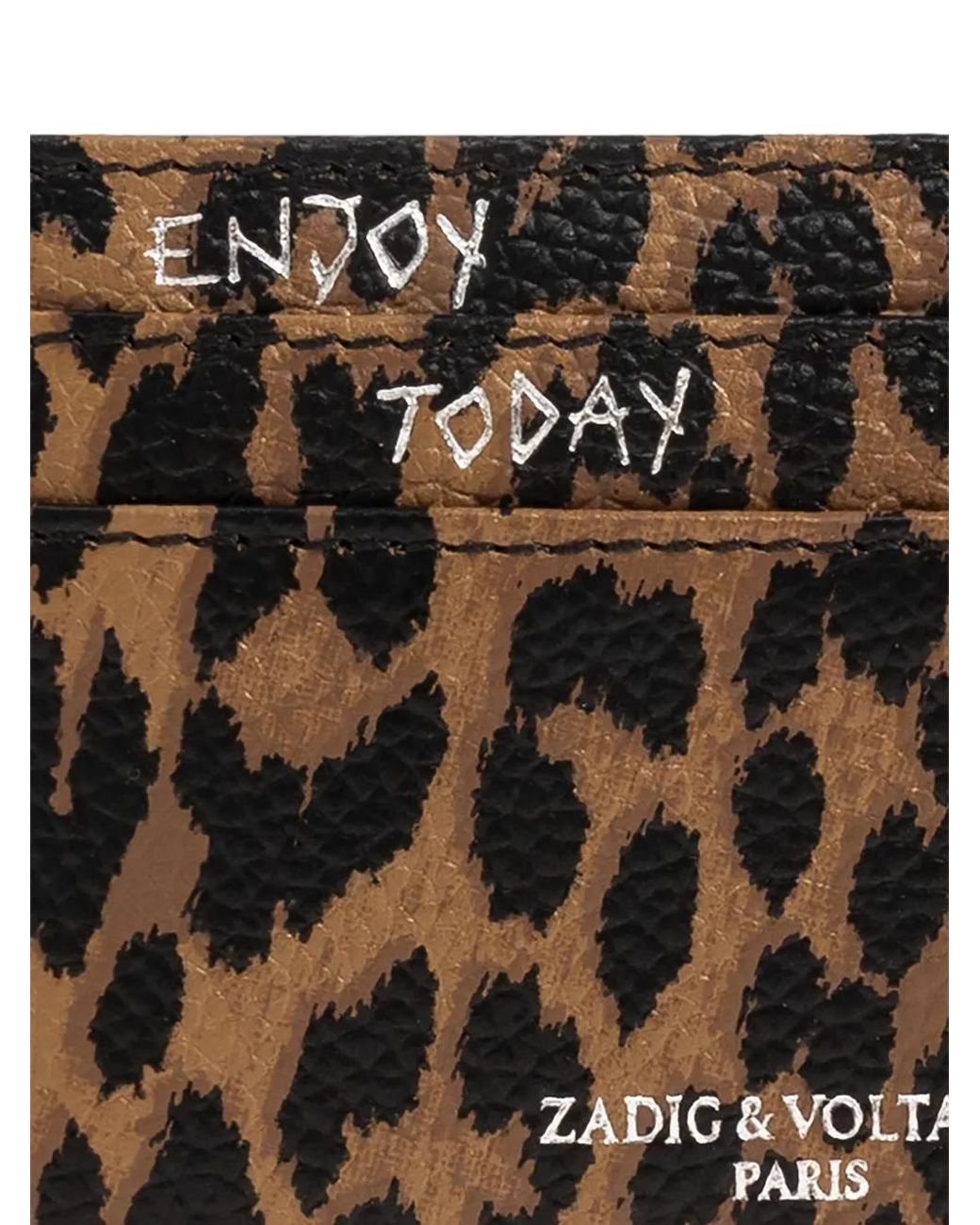 Zadig & Voltaire Brown Zv Pass Leopard Wallet