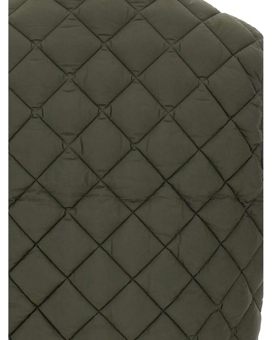 Save The Duck Green Fabrice Diamond-Quilted Gilet for men