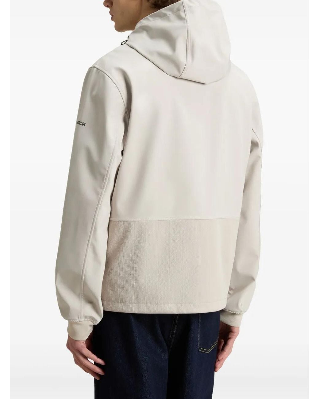 Woolrich Natural Technical Hooded Jacket for men