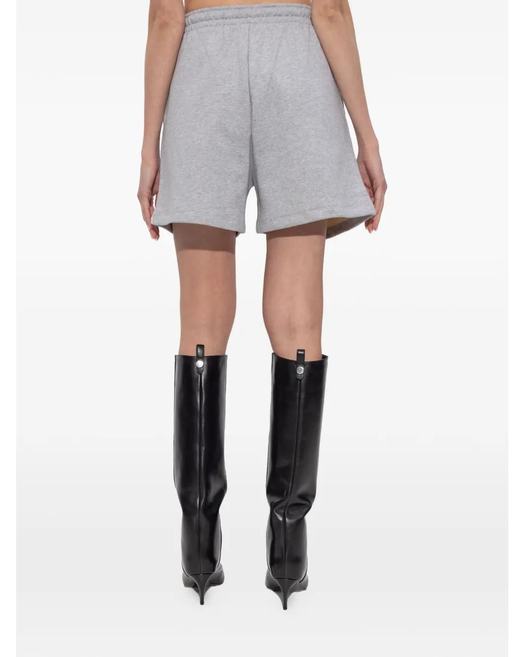 The Attico Gray Drawstring Shorts