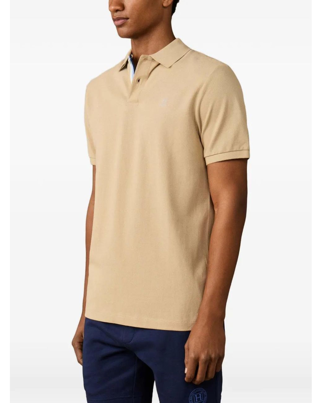 Polo Con Logo Bordado Hackett de hombre de color Blue