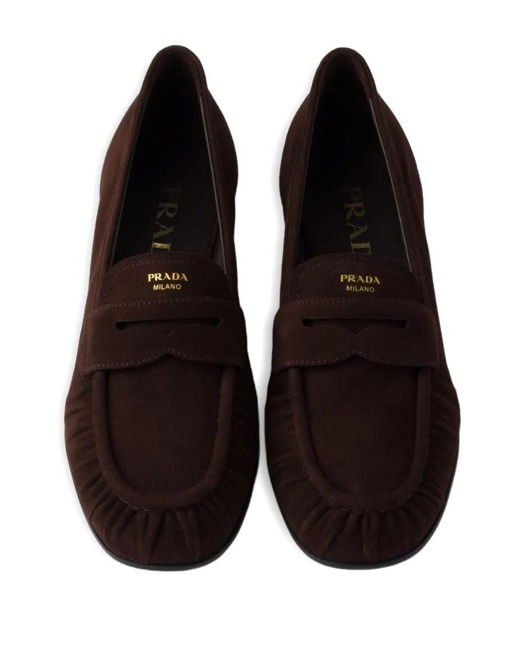 Prada Brown Leather Loafers