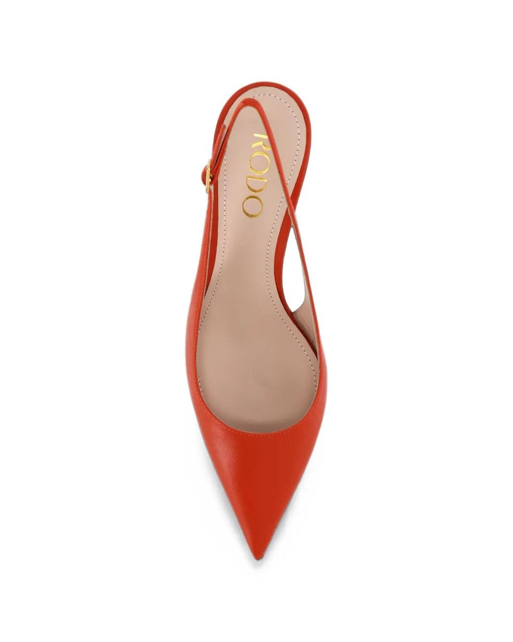 Rodo Red Pointed-Toe Slingback Pumps