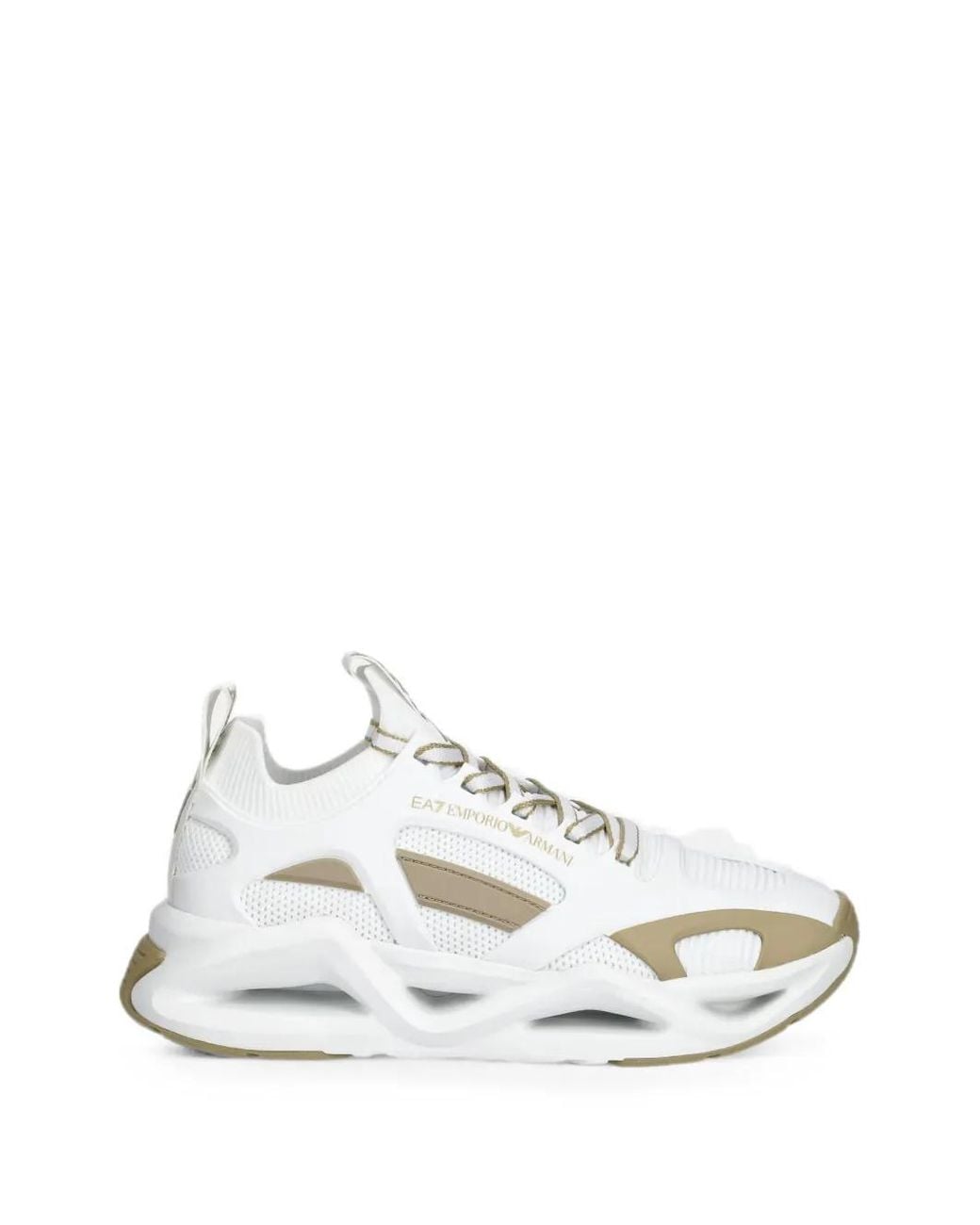 EA7 White Baskets À Logo Imprimé for men