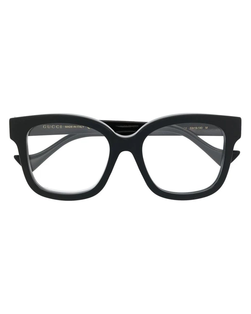 Gucci Black Brille Mit Eckigem Gestell